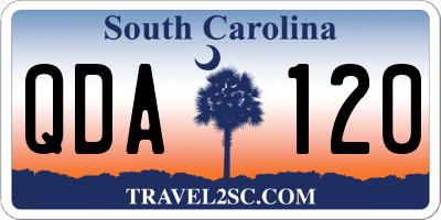 SC license plate QDA120
