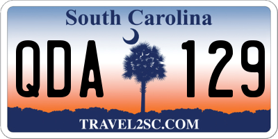 SC license plate QDA129