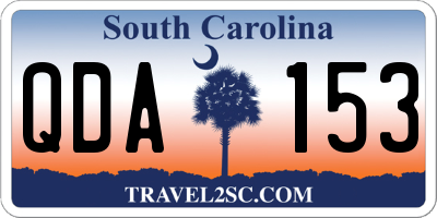 SC license plate QDA153