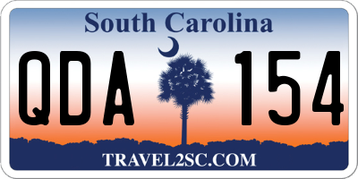SC license plate QDA154