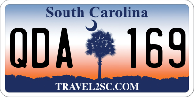 SC license plate QDA169