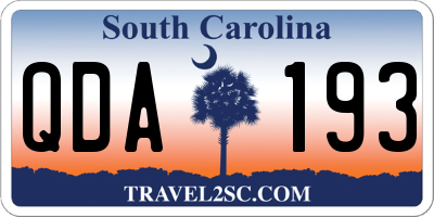 SC license plate QDA193