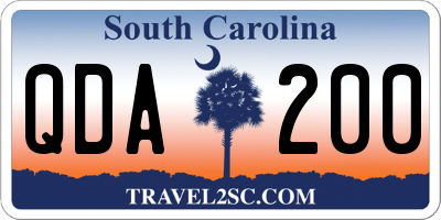 SC license plate QDA200