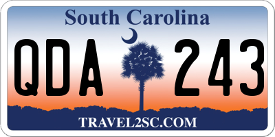 SC license plate QDA243