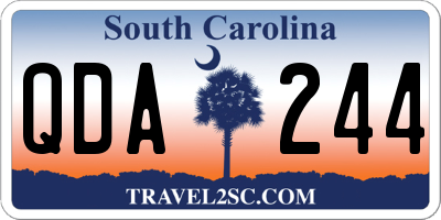 SC license plate QDA244