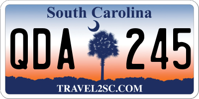 SC license plate QDA245