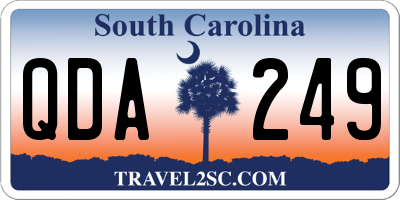 SC license plate QDA249