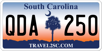 SC license plate QDA250