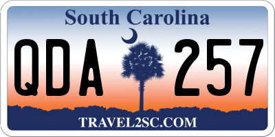 SC license plate QDA257