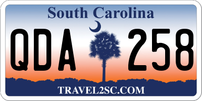 SC license plate QDA258