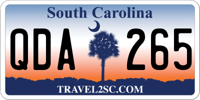 SC license plate QDA265
