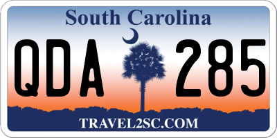SC license plate QDA285