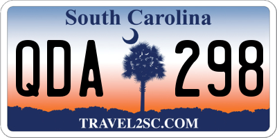 SC license plate QDA298