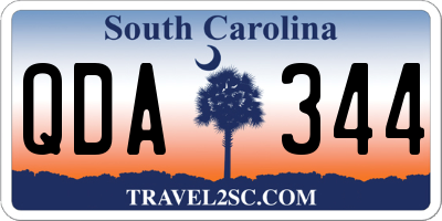 SC license plate QDA344