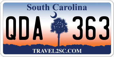 SC license plate QDA363
