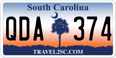 SC license plate QDA374