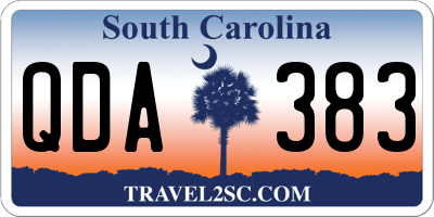SC license plate QDA383