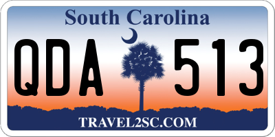 SC license plate QDA513