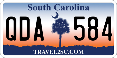 SC license plate QDA584