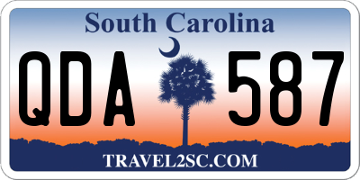 SC license plate QDA587