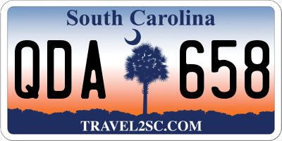 SC license plate QDA658