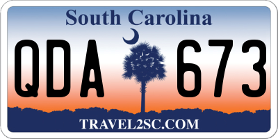 SC license plate QDA673