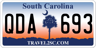 SC license plate QDA693
