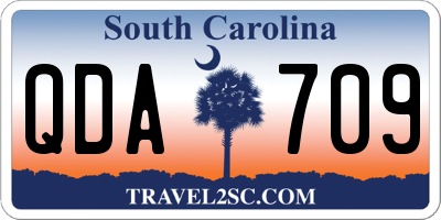SC license plate QDA709