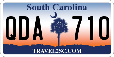SC license plate QDA710