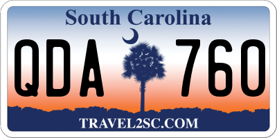 SC license plate QDA760
