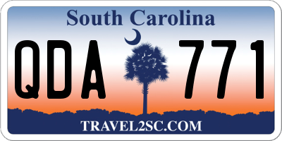 SC license plate QDA771