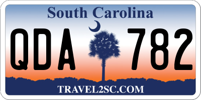 SC license plate QDA782