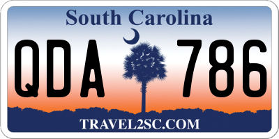 SC license plate QDA786