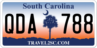 SC license plate QDA788
