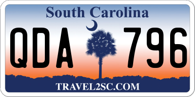 SC license plate QDA796