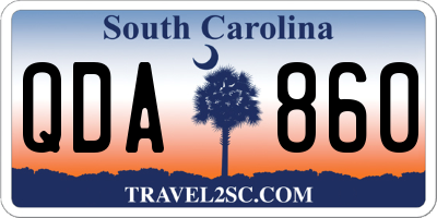 SC license plate QDA860