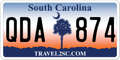SC license plate QDA874