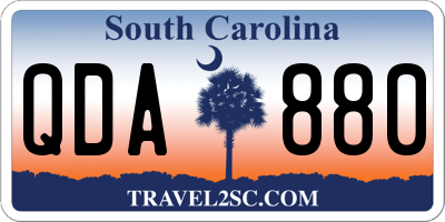 SC license plate QDA880