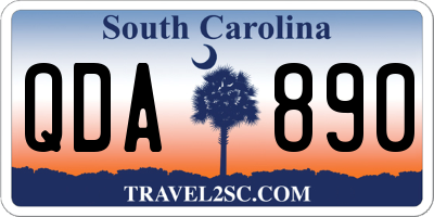 SC license plate QDA890