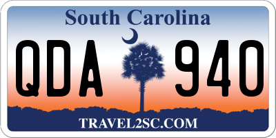SC license plate QDA940