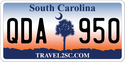 SC license plate QDA950