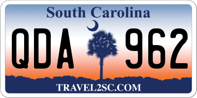 SC license plate QDA962