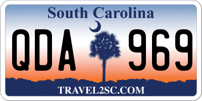 SC license plate QDA969