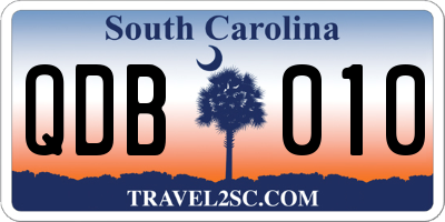 SC license plate QDB010