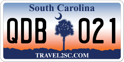 SC license plate QDB021
