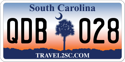 SC license plate QDB028