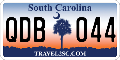 SC license plate QDB044