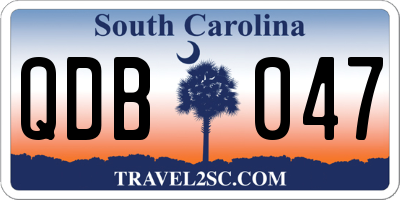 SC license plate QDB047