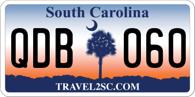 SC license plate QDB060
