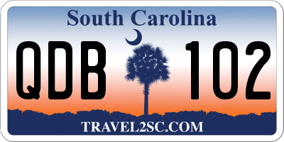 SC license plate QDB102